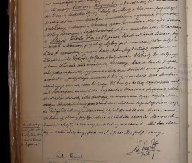 akt ślubu Alicji Fridy Puncel i Lecha Rogowskiego z parafii ewangelicko-augsburskiej w Warszawie