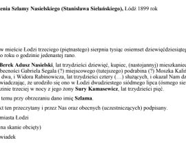 Tłumaczenie aktu urodzenia Stanisława Sielańskiego